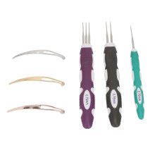 6 Stück 0,75 mm Dreadlock-Häkelhaken-Werkzeug 1-3 Haken