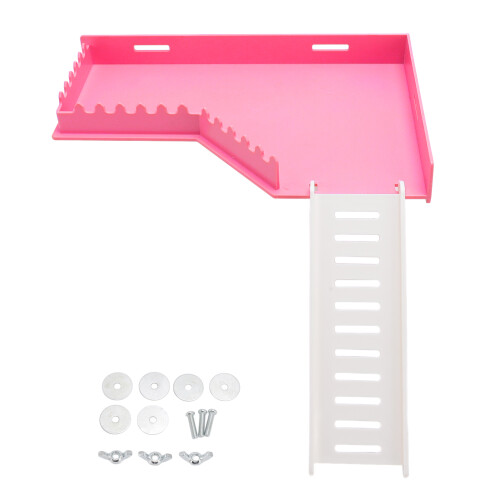 Plateforme en plastique pour hamster de type L avec échelle 2