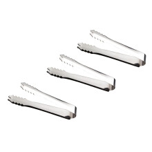 Ice Cube Tongs, Stainless Steel, Sugar Cube Tongs Pack Of 3, 12.6x2.1x1.6 cm, Tooth-Shape Buffet Barware