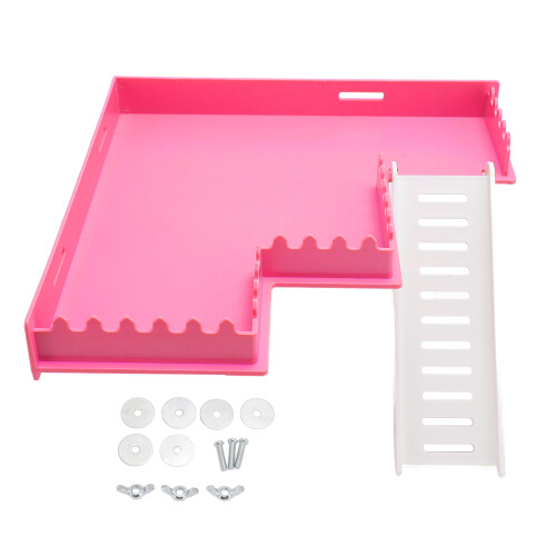 Piattaforma per criceto tipo M in plastica con scala 2