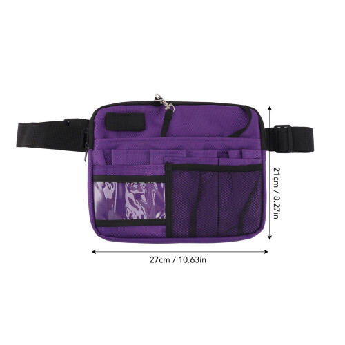 Sac banane violet Oxford pour infirmière, à compartiments multiples 1