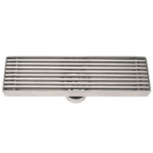 Grille de drainage linéaire pour douche - inox 20x5,5 cm