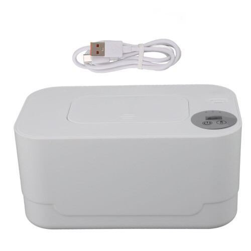 Chauffe-lingettes USB blanc 200x120x98mm lumière nocturne 2