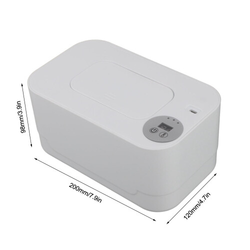 Chauffe-lingettes USB blanc 200x120x98mm lumière nocturne 1