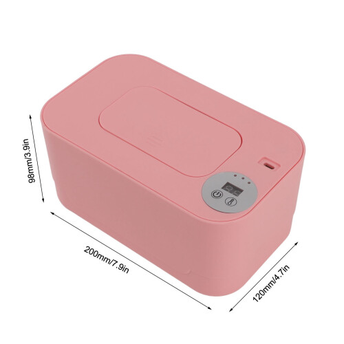 Chauffe-lingettes rose 200 x 120 x 98 mm USB réutilisable 1