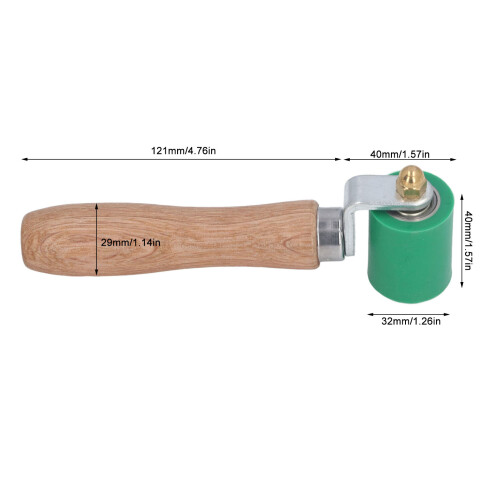 Rullo pressore manuale per cuciture, ruota da 32 mm, 260C, verde 1