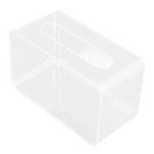 Wall-Mounted Tissue Box - Clear Self-Adhesive Rectangular Tissue Holder For Facial Tissues, Bathroom Organizer