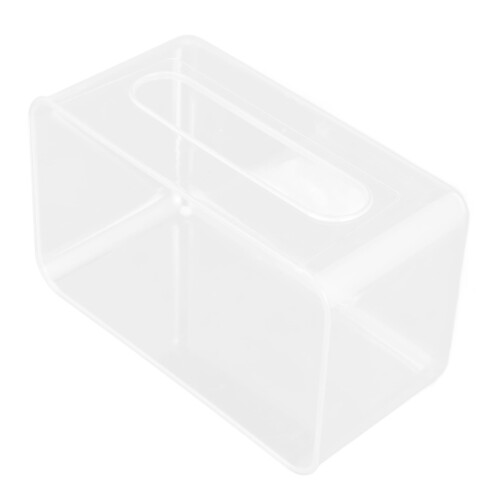 Wall-Mounted Tissue Box - Clear Self-Adhesive Rectangular Tissue Holder For Facial Tissues, Bathroom Organizer