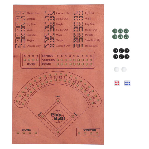 Jeu de plateau de dés Baseball - 12,2 oz 25  38 cm bois 2