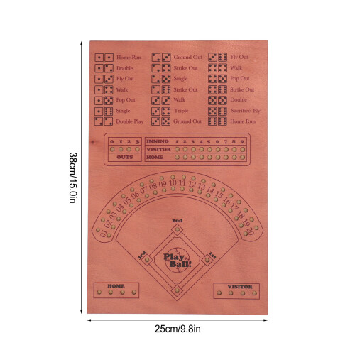 Jeu de plateau de dés Baseball - 12,2 oz 25  38 cm bois 1