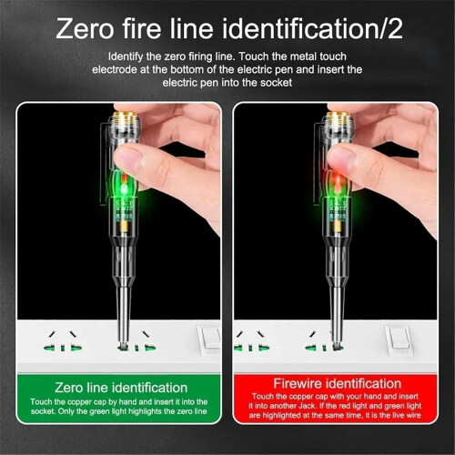 Intelligent Voltage Tester Pen 24/70-250V Inductive Power Detector With Electronic Display 2-Pack Screwdriver Tool 2