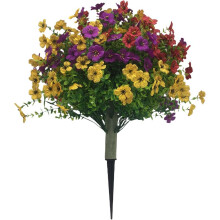 Artificial Purple Topiary With Ground Stake, UV-Resistant Outdoor Plant For Veranda Garden, 59.4x49.5 cm, Purple/Green