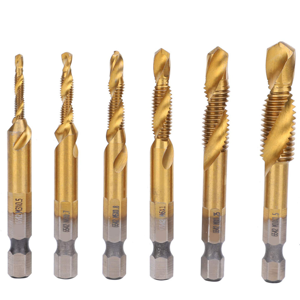 Hss Drill Bit Set High-Speed Steel Titanium Coated Hex Shank For Steel Plate Drilling Metalworking 6276012249124