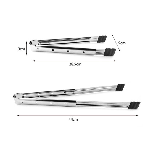 Pinces en silicone, 243 g, 3x28,5x9 cm, 44 cm, argent 1