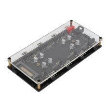 12V 4PIN ARGB PWM Hub 8 Anschlüsse Geschwindigkeits-Dimmung Lüftersteuerung