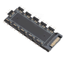 5V 3PIN ARGB Hub 10-Port, PCB, alimentado por SATA