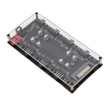 Hub ARGB PWM 2-in-1: 8 canali, guscio in acrilico, 5V/12V