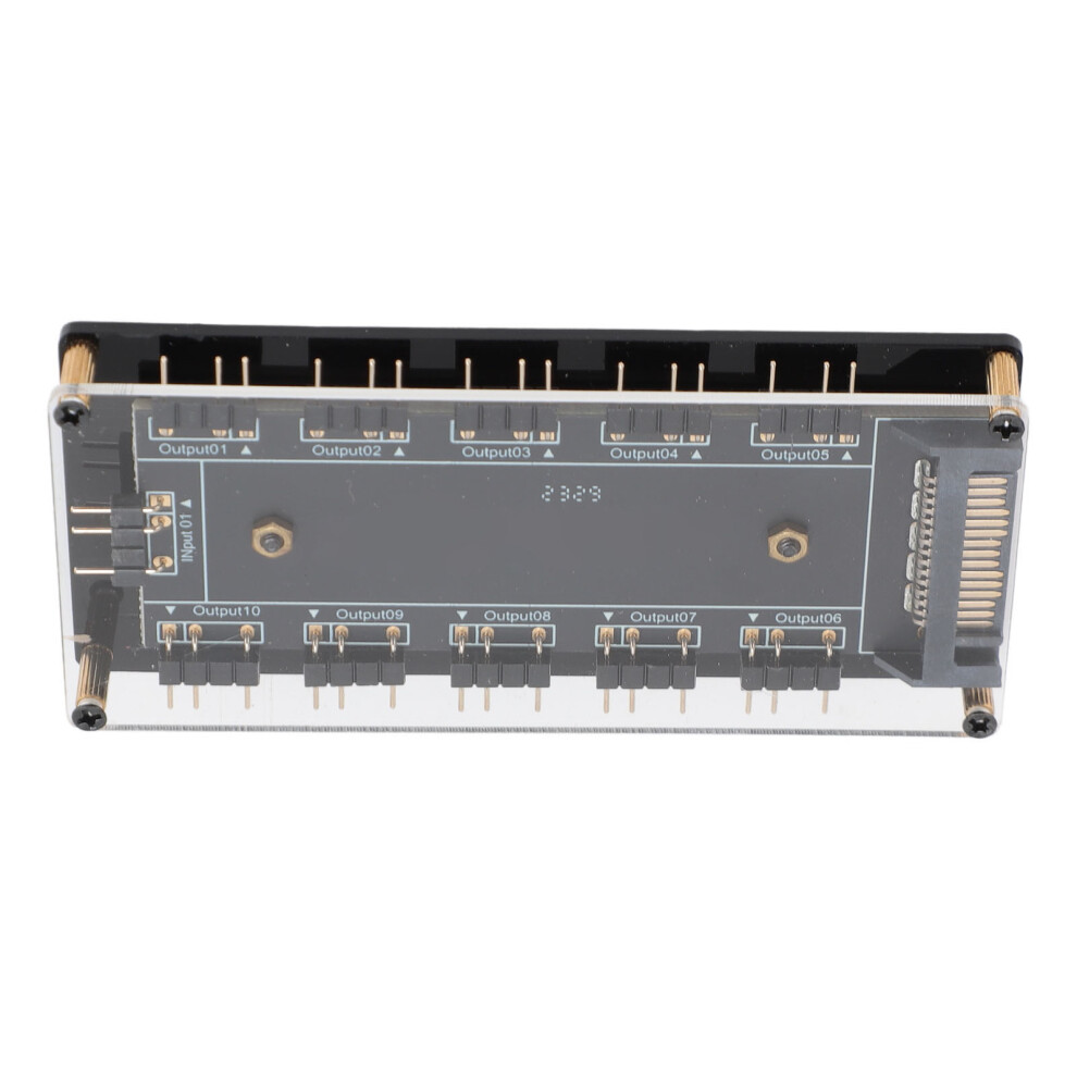 Argb Hub 10 Port Rgb Splitter 5V 3Pin With Acrylic Case For Motherboard 4041335943576