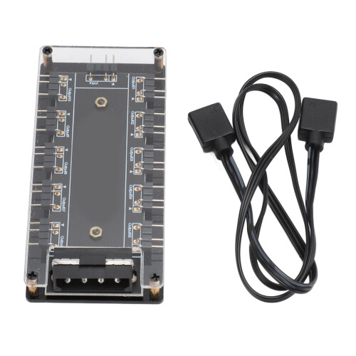 Hub divisor ARGB LED de 5V, 3PIN, 10x puertos, acrílico 1
