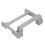 Support de servo en aluminium pour SCX10 II 1/10 argent 8