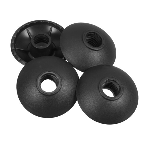 Trekking Pole Tips 4 Pack Rubber Replacement Tips Black Plastic For Trekking Poles