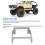 Support de servo en aluminium pour SCX10 II 1/10 argent 4
