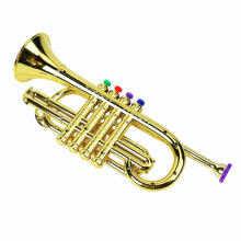 Goldener Kinder-Trompete Spielzeug mit 4 bunten Tasten – Interessantes Bildungs-Musikinstrument für Kinder