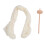 Wooden Drop Spindle DIY Yarn Spinning Kit with Wool Top, 32.5cm 15