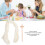 Wooden Drop Spindle DIY Yarn Spinning Kit with Wool Top, 32.5cm 6