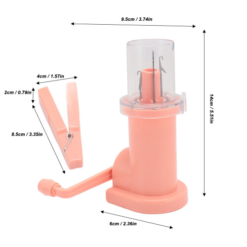 Hand Spool Knitter DIY Kit - Pink, 1 Set, 9.5x14x6cm 1