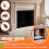 Pantalla de chimenea de PVC, protector de chispas, 29x45 pulgadas, negro 5