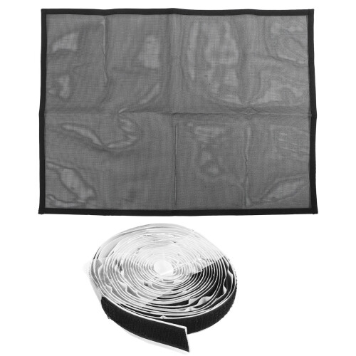 Pantalla de chimenea de PVC, protector de chispas, 29x45 pulgadas, negro 2