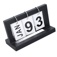 Calendario da tavolo nero sfogliabile, 19,5912 cm