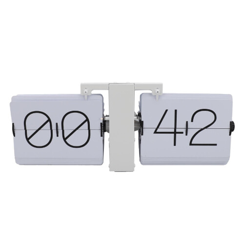Big Flip Clock 36x13.9cm, 24H Automatic Flip Movement, White PT 2