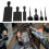 Kit da 7 pezzi: tavola e pennello per balayage in ABS nero 13