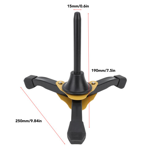 Supporto pieghevole per oboe/clarinetto, antiscivolo, nero 1