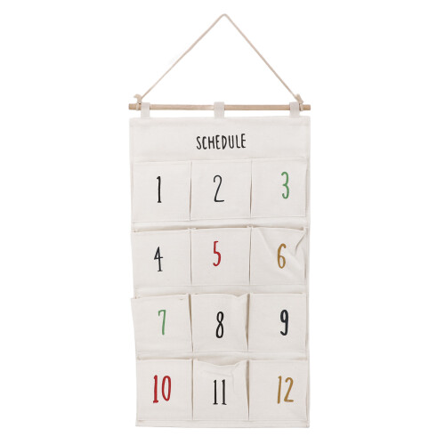 Fabric 12 Pocket Organizer with Hooks for Dormitory Wall - Type A 2