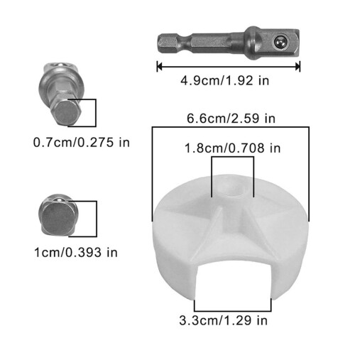 Adaptateur de tricot Quick Knit Lot de 1 Blanc Hexagonal 4,9 cm 1