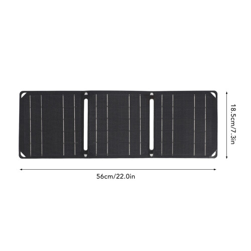 Panel solar plegable de 40 W 56x18,5 cm negro USB tipo-C 1