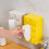 Boîte à mouchoirs en ABS Jaune fer Ample 20,8 x 9,3 x 13,2 cm 4