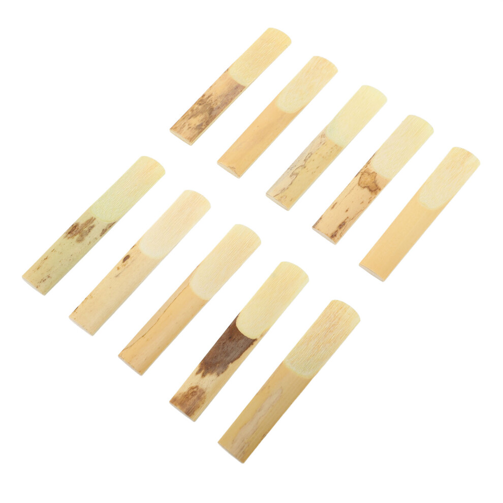 10Pcs Clarinet Reeds, Strength 2.5, Clear, Light & Portable