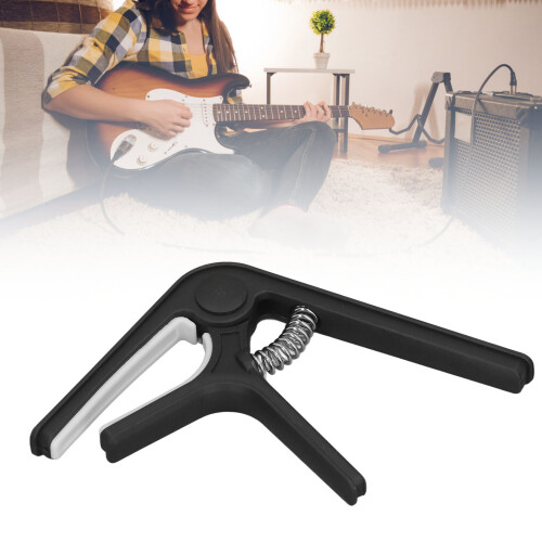 Capotasto per chitarra ABS a molla - Pressione uniforme, Nero 2
