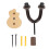 Burlywood Gancio per ukulele 12,7x4,4x7,6 cm 3