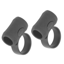 2 pezzi clip per bacchette da batteria 7A/7B, ABS/silicone, nero