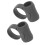 2 pezzi clip per bacchette da batteria 7A/7B, ABS/silicone, nero 16