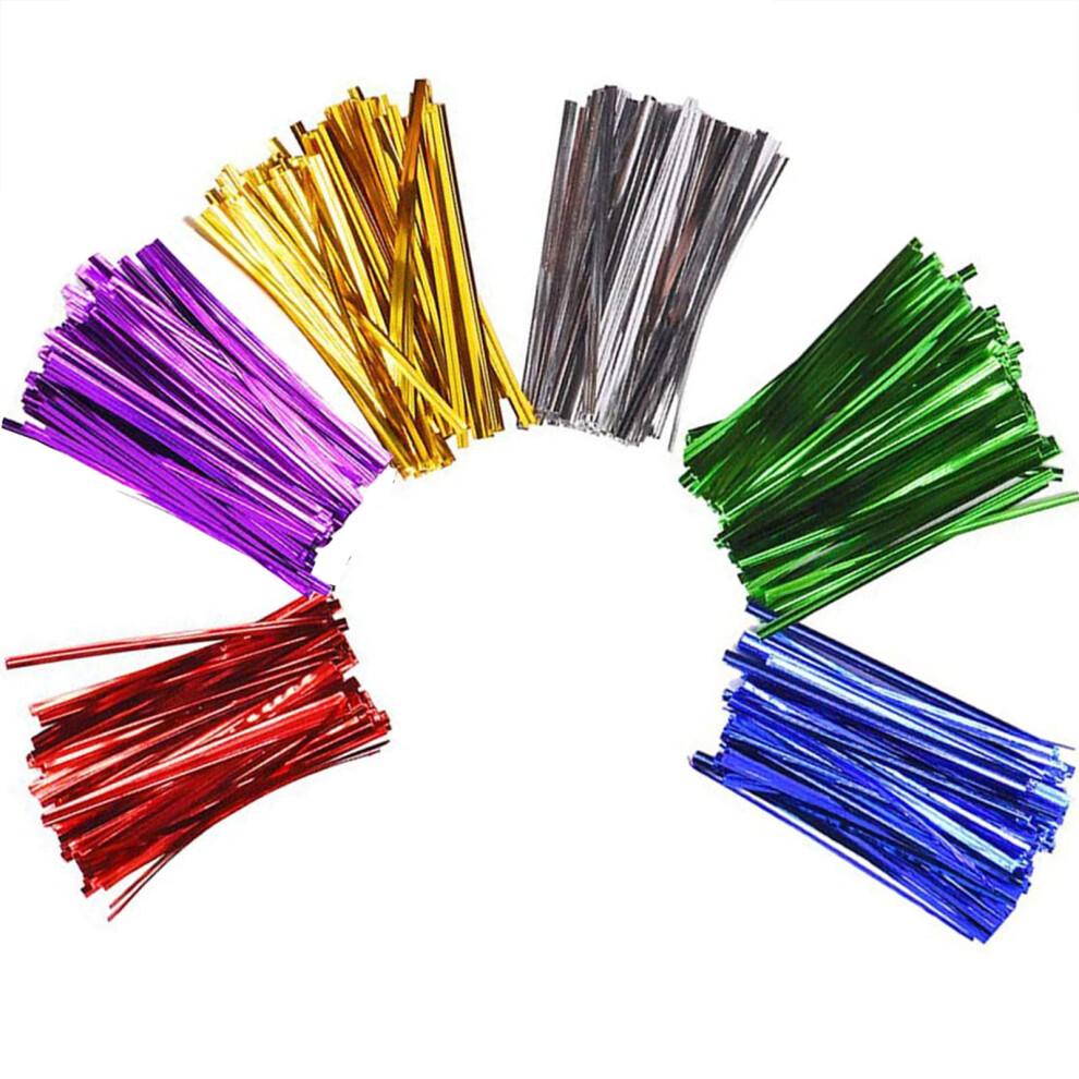 Twist Ties Metallic 600-Piece Reusable Bag Ties For Baking Party Sweets Gift Bags 6276012249681