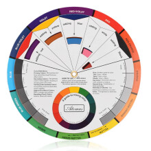 Colour Wheel Card A4 Colour Wheel Paper For Tattoo And Nail Pigment Mixing, Chromatography Guide