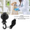 Hands-Free Pet Bathing Tether Leash with 6.5cm Suction Cup - Black S 6