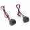 Mini clignotant LED DC12V ambre, boîtier noir 13