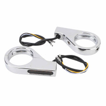 Signaux LED de fourche avant 39-41 mm 12 V Ambre Blanc